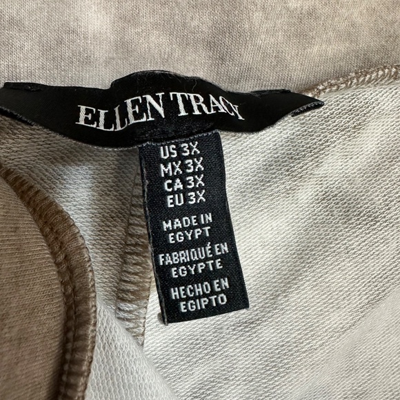 Ellen Tracy 2-Piece Women's Sweater & Sweatpants/Joggers 3X Tie Dyed Beige - Picture 9 of 12